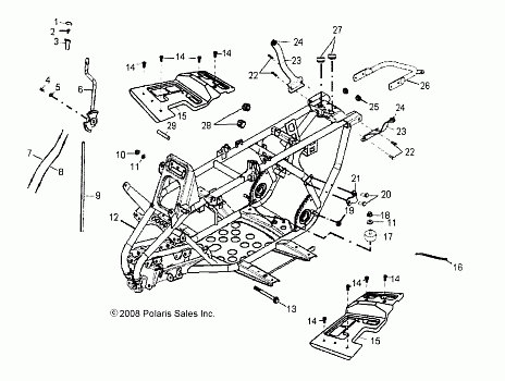 CHASSIS, FRAME - A13PB20AF (49ATVFRAME10PHX)