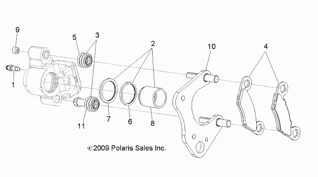 BRAKES, FRONT CALIPER - A10NG50AA (49ATVBRAKEFRT10SCRAM)