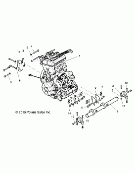ENGINE, MOUNTING - R17RGE99A7/A9/AW/AM/KAK (49RGRENGINEMTG14RZR1000)