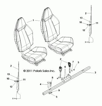 BODY, SEAT MOUNTING and BELTS - R12VE76FX/FI (49RGRSEATMTG12RZR)