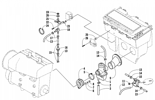 CARBURETOR AND FUEL PUMP ASSEMBLY