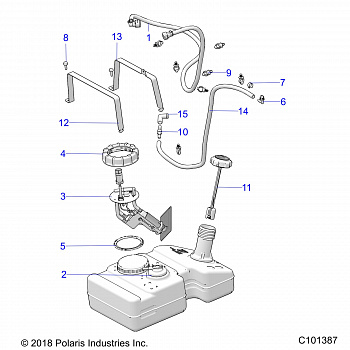 BODY, FUEL TANK - A18HZA15B4 (C101387)