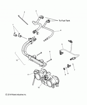 FUEL SYSTEM, RAIL, LINES and THROTTLE BODY - S15DR6PEL (49SNOWFUELLINE15PROS)