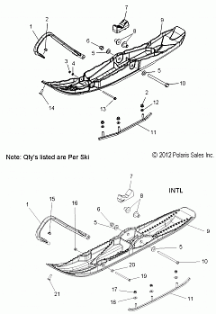 STEERING, SKI ASM. - S15CL6/CW6 ALL OPTIONS (49SNOWSKIASM13SBPRO)