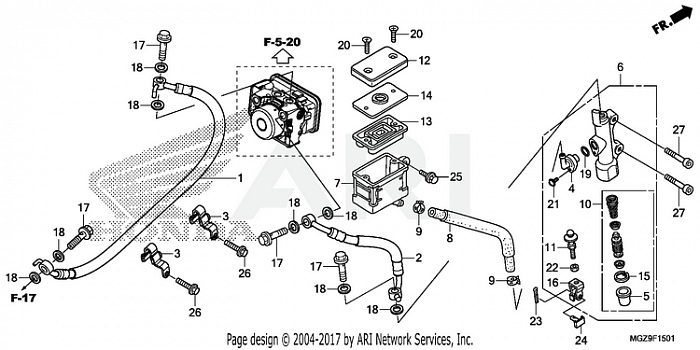 REAR BRAKE MASTER        CYLINDER (ABS)