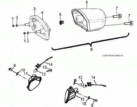 ELECTRICAL, HEADLIGHT and TAILLIGHT - A16YAK11AD/AF (49ATVHEADLIGHT07OTLW90)