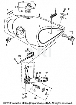 FUEL TANK NON CALIFORNIA MODEL