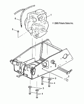 ENGINE, MOUNTING - S08WB1AS/AE/ASA/AEA (49SNOWENGINEMOUNT07120)