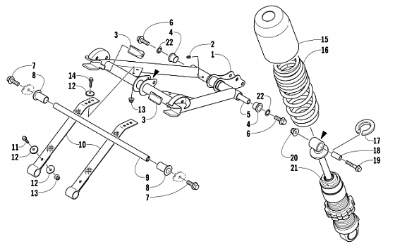 REAR SUSPENSION FRONT ARM ASSEMBLY