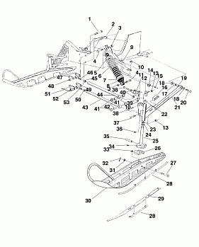 FRONT SUSPENSION and SKI - 0940761 (4924972497b003)
