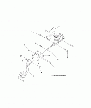 BRAKES, PEDAL and MASTER CYLINDER MOUNTING - R20MAAE4G8/G9 (49RGRBRAKEFOOT15EV)