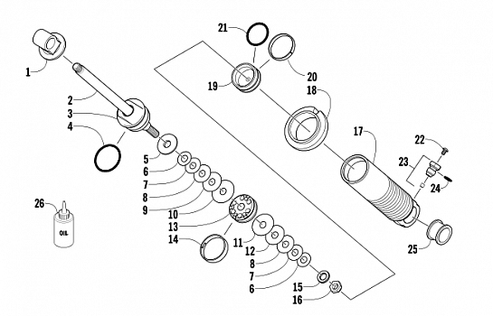 REAR SUSPENSION FRONT ARM SHOCK ABSORBER