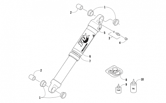 REAR SUSPENSION REAR ARM SHOCK ABSORBER