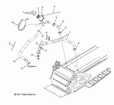 ENGINE, COOLING SYSTEM - S12CG6GSA/GSL/GEL (49SNOWCOOLING12600RMKPRO)