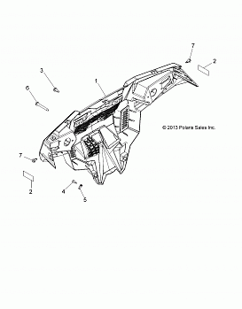 BODY, BUMPER, REAR - A16DAH57A1 (49ATVBUMPERRR14325)