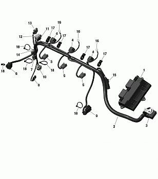 Electric - Engine Harness - 170HP