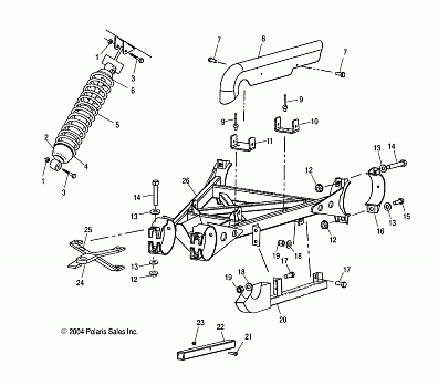 SWING ARM WELDMENT (REAR) - A05CL50AA (4995019501C02)