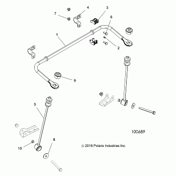 SUSPENSION, STABILIZER BAR, REAR - A18DAE57B2 (100689)