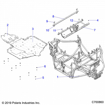 CHASSIS, MAIN FRAME AND SKID PLATES - G21GXH99AL/BL (C700860)
