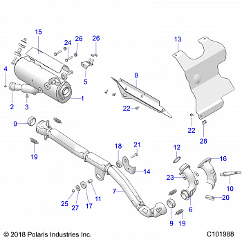 ENGINE, EXHAUST - A19SHS57FP (C101988)