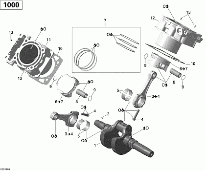 Crankshaft, Piston And Cylinder