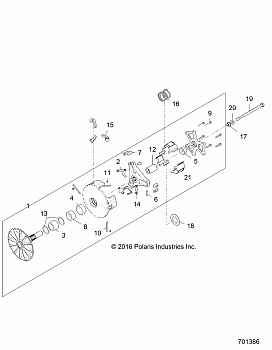 DRIVE TRAIN, PRIMARY CLUTCH - Z17VDE92NG/NM/NK (701386)