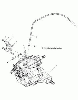 DRIVE TRAIN, MAIN GEARCASE MOUNTING - Z14ST1EFX (49RGRTRANSMTG14RZR1000)