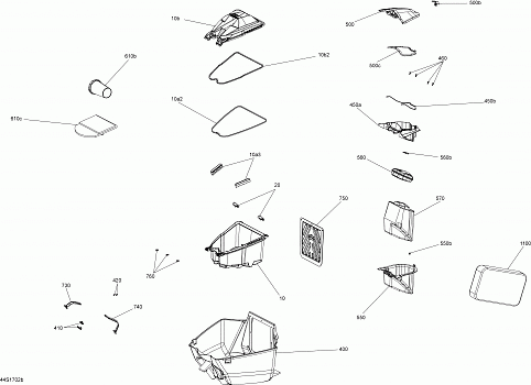 Storage Compartments - Model without Suspension