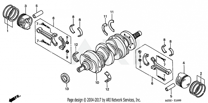 CRANKSHAFT + PISTON