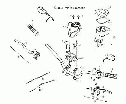 STEERING, HANDLEBAR - A09PB20EB (49ATVHANDLEBAR09PHXQD)