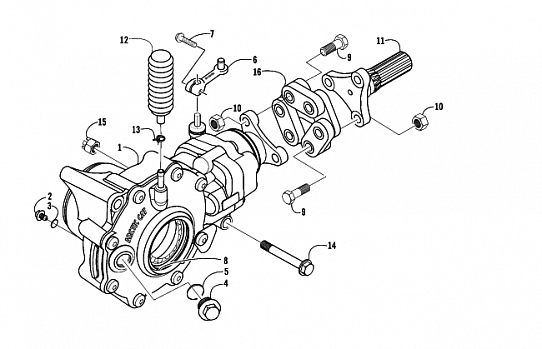 FRONT DRIVE GEARCASE ASSEMBLY