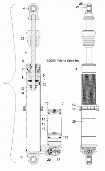 SUSPENSION, REAR SHOCK - R10XH76AA (49RGRSHOCKRR7043564)