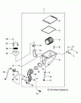 ENGINE, AIR INTAKE SYSTEM - Z18YAV17B2/B8/N2/N8 (49RGRAIRBOX15RZR170)