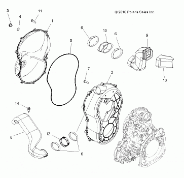 BODY, CLUTCH COVER - A14GH8EFI (49ATVCLUTCHCVR11SPEPS550)