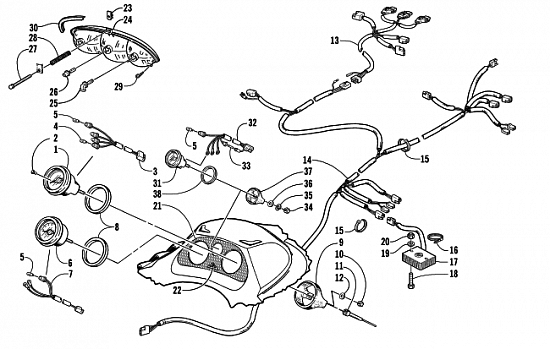 HEADLIGHT, INSTRUMENTS, AND WIRING ASSEMBLIES