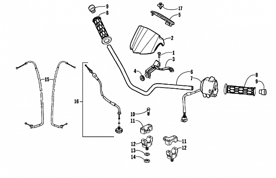 HANDLEBAR AND CONTROL ASSEMBLY