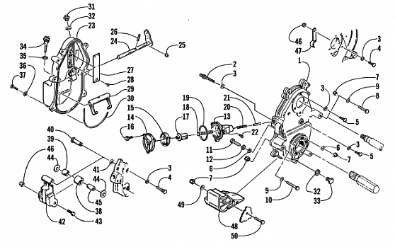 DROPCASE AND CHAIN TENSION ASSEMBLY