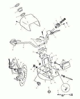 HANDLEBAR AND HEADLIGHT POD - A03CH59AA/AF/AG (4977187718B13)