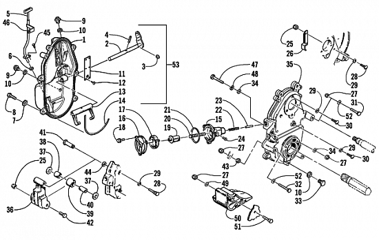 DROPCASE AND CHAIN TENSION ASSEMBLY (ESR)