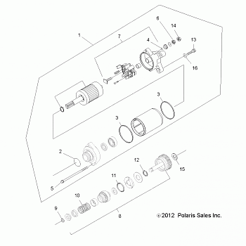 ENGINE, STARTING SYSTEM - A14MH46AA/AH/MS46AA (49ATVSTARTER12400)