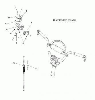 ENGINE, THROTTLE CONTROL ASM. - S12CG6GSA/GSL/GEL (49SNOWTHROTTLE11PRMK)