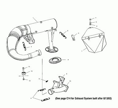 EXHAUST SYSTEM (Built Before 8/13/02) - S03ND5BS (4977927792C02)