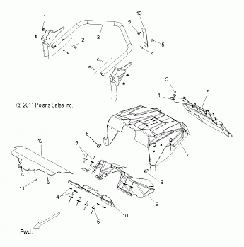 BODY, BUMPER, REAR and CLOSEOFF - S12BA6NSL (49SNOWBUMPERRR12800)