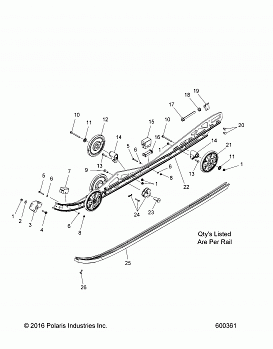 SUSPENSION, RAIL MOUNTING - S17EEG6PSA/PSL (600361)