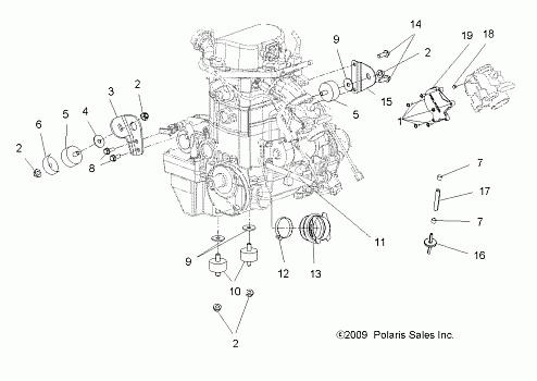 ENGINE, MOUNTING - A10CL76AA (49ATVENGINEMTG106X6)