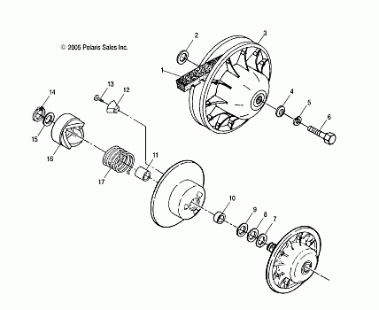 DRIVE TRAIN, SECONDARY CLUTCH - R09HH50AG/AR (4999203249920324C12)