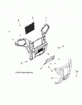 BODY, FRONT BUMPER - A14GH9EAW (49ATVBUMPER14SCRAM)