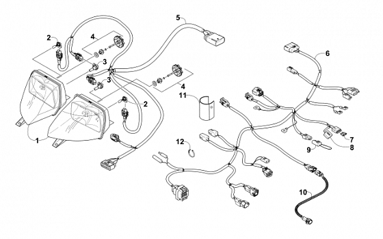 HEADLIGHT AND WIRING ASSEMBLIES