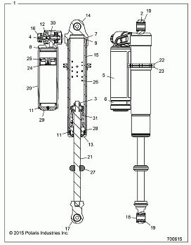 SUSPENSION, FRONT SHOCK - Z17VFE92AK/AM/AB (700615)