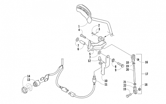 REVERSE SHIFT LEVER ASSEMBLY